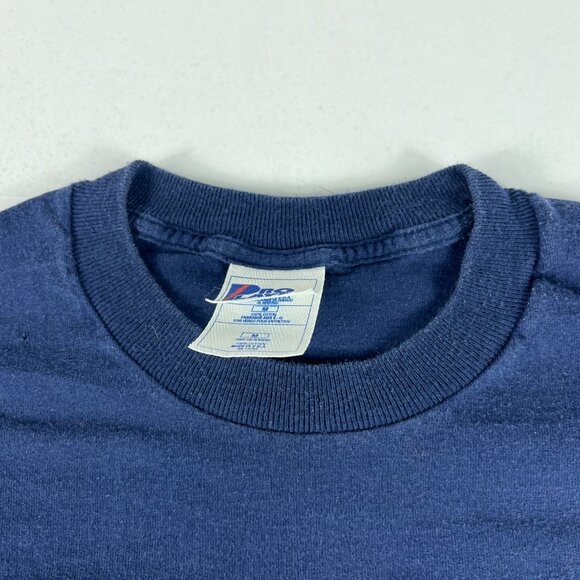 VTG 90s Pro Player Cleveland Indians Shirt Medium Blue Faded Single Stitch Tee - Picture 6 of 13